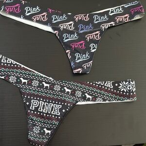 2 pack pink thong
